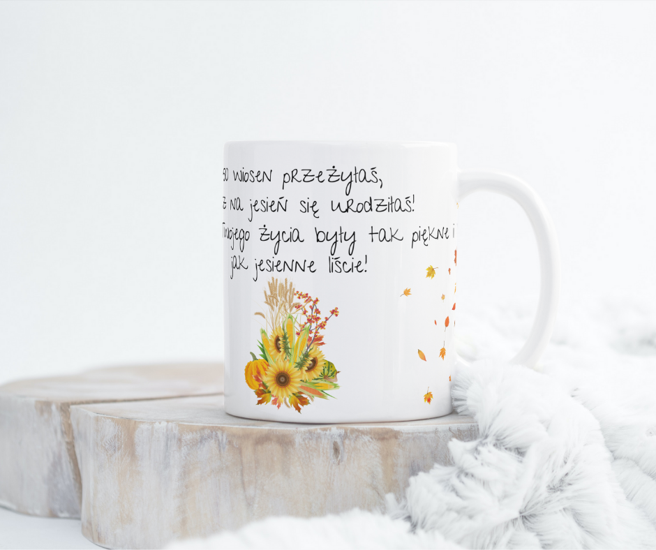 Kubek z wierszem na urodziny