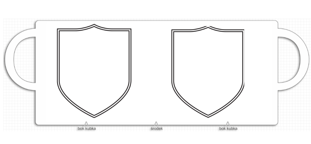 Kubek z podwójnym logiem